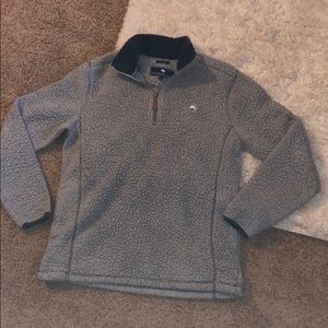 Quarter zip Grey Sherpa!